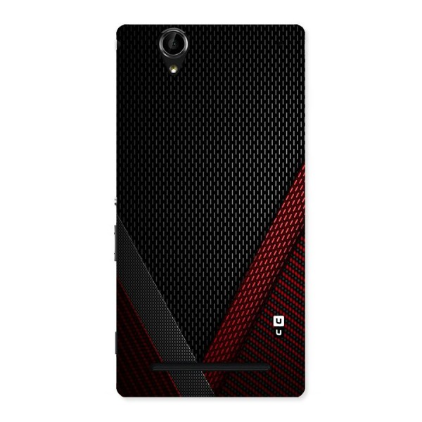 Classy Black Red Design Back Case for Sony Xperia T2