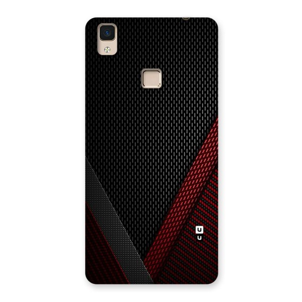 Classy Black Red Design Back Case for V3 Max