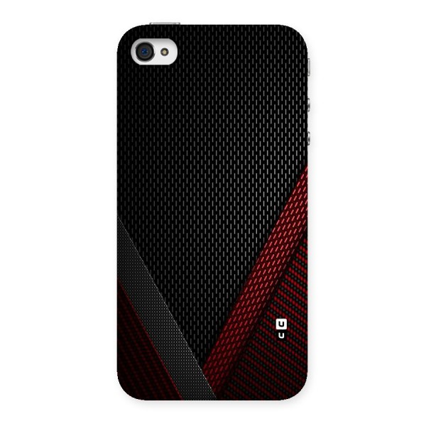 Classy Black Red Design Back Case for iPhone 4 4s