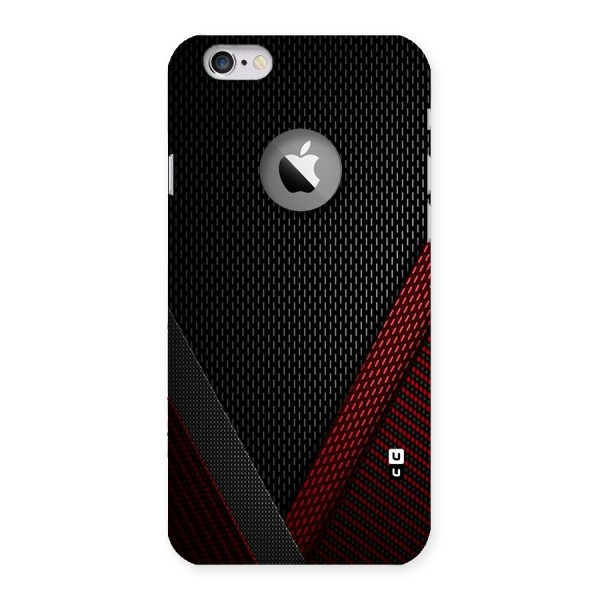 Classy Black Red Design Back Case for iPhone 6 Logo Cut