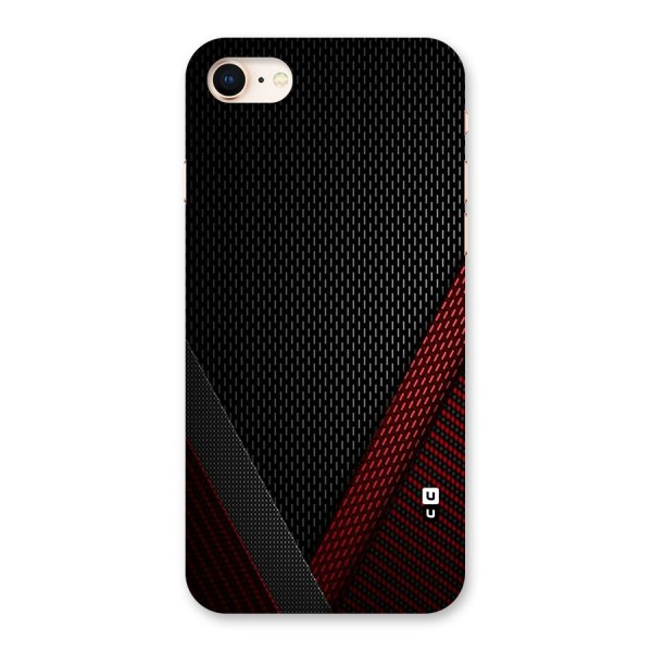 Classy Black Red Design Back Case for iPhone 8