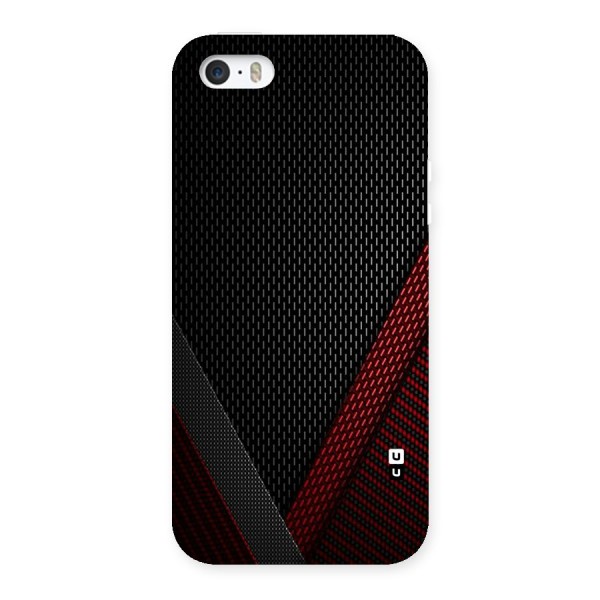Classy Black Red Design Back Case for iPhone SE