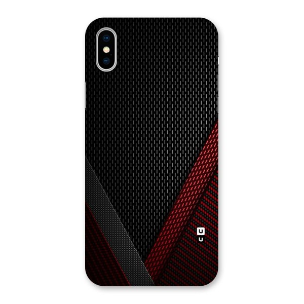 Classy Black Red Design Back Case for iPhone X
