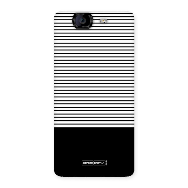 Classy Black Stripes Back Case for Canvas Knight A350