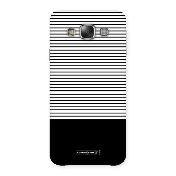 Classy Black Stripes Back Case for Galaxy E7