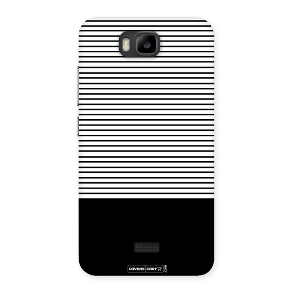 Classy Black Stripes Back Case for Honor Bee