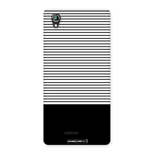Classy Black Stripes Back Case for Lava Iris 800