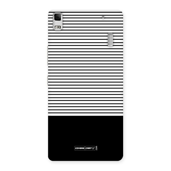 Classy Black Stripes Back Case for Lenovo A7000