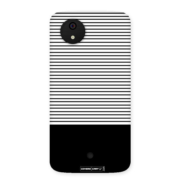 Classy Black Stripes Back Case for Micromax Canvas A1
