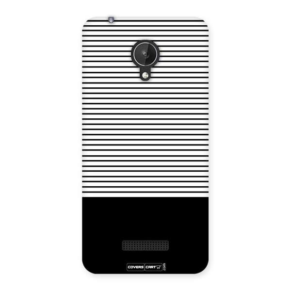 Classy Black Stripes Back Case for Micromax Canvas Spark Q380