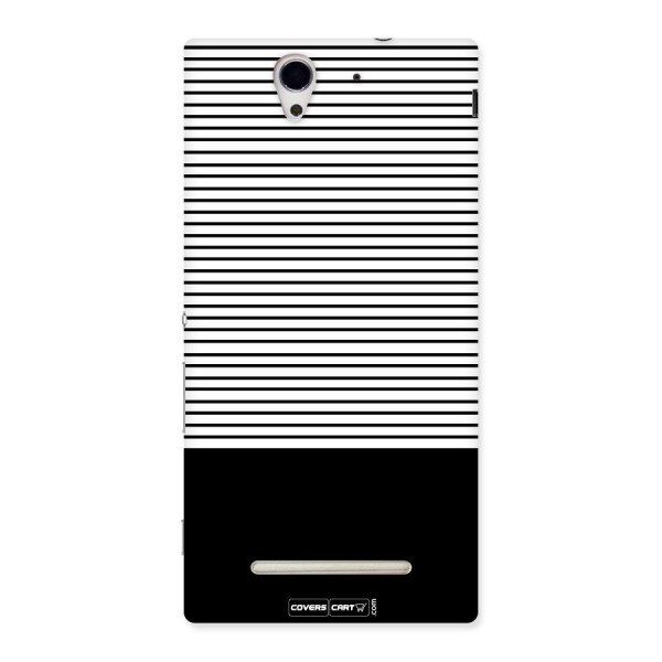 Classy Black Stripes Back Case for Sony Xperia C3