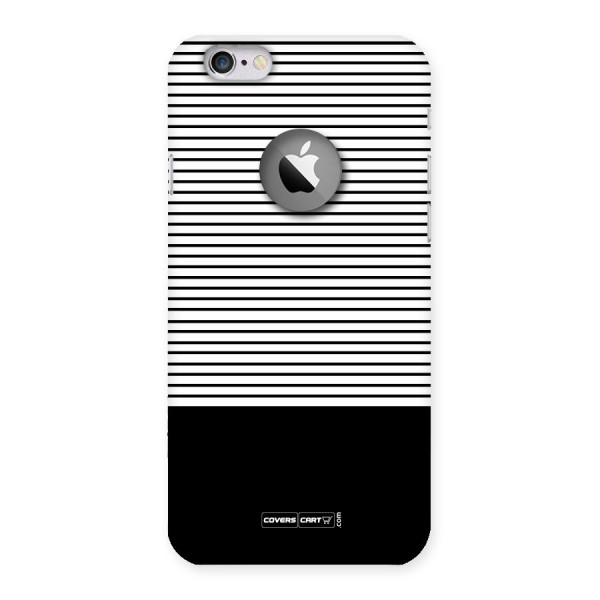 Classy Black Stripes Back Case for iPhone 6 Logo Cut