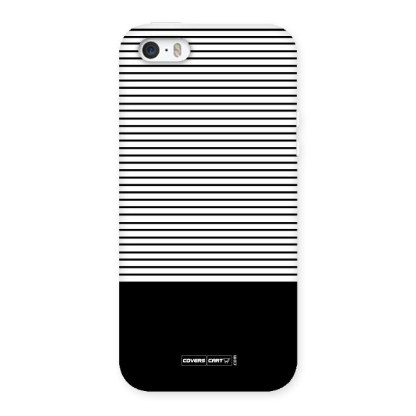 Classy Black Stripes Back Case for iPhone SE