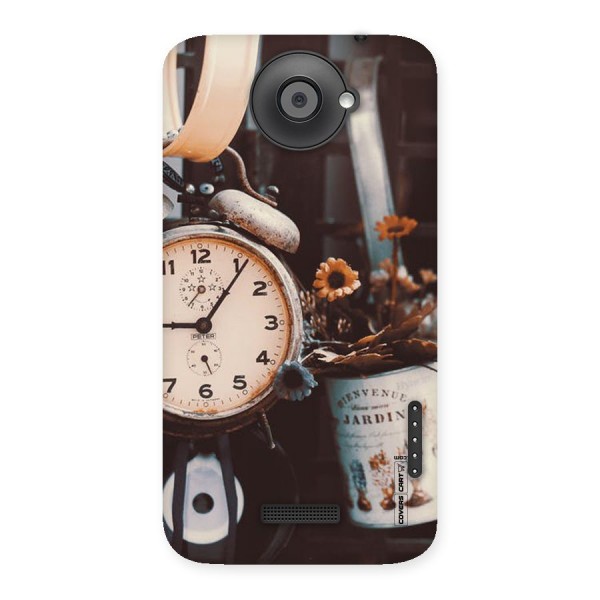 Clock And Flowers Back Case for HTC One X