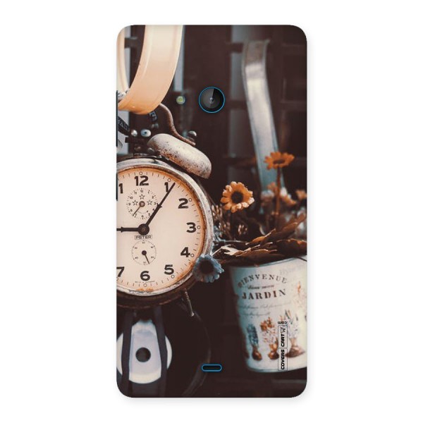 Clock And Flowers Back Case for Lumia 540