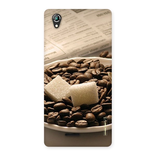 Coffee And Sugar Cubes Back Case for Lava Iris 800