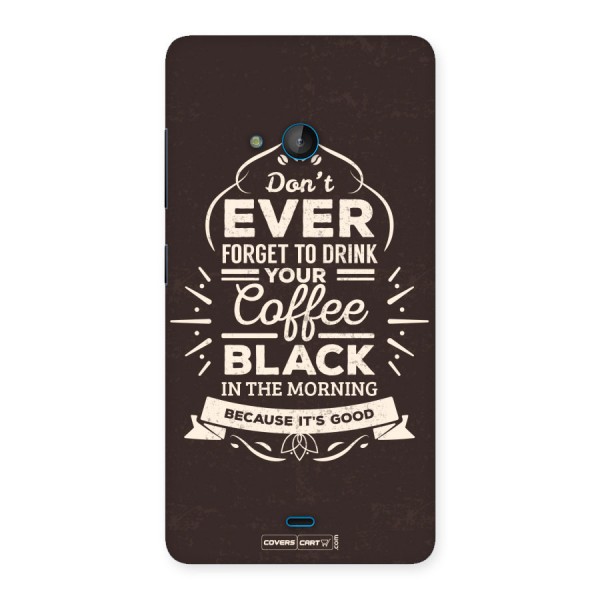Morning Coffee Love Back Case for Lumia 540