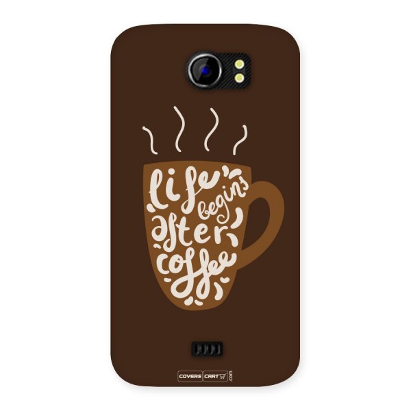 Coffee Mug Back Case for Micromax Canvas 2 A110