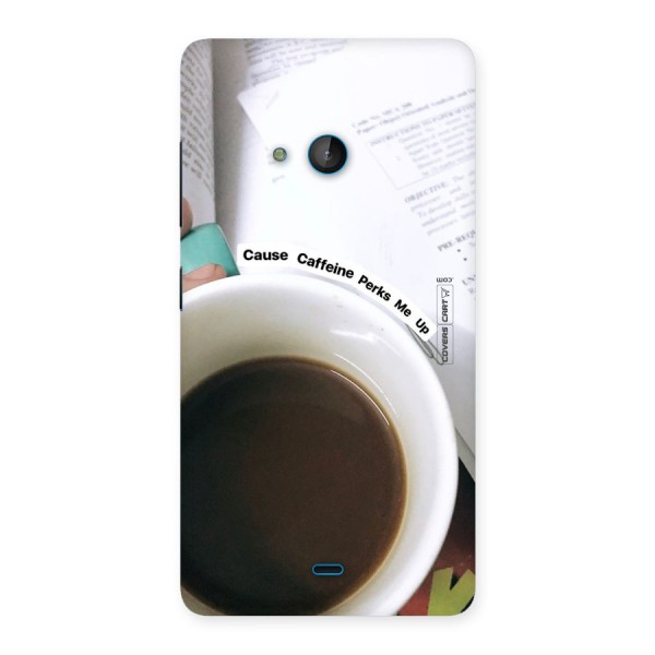 Coffee Perks Back Case for Lumia 540
