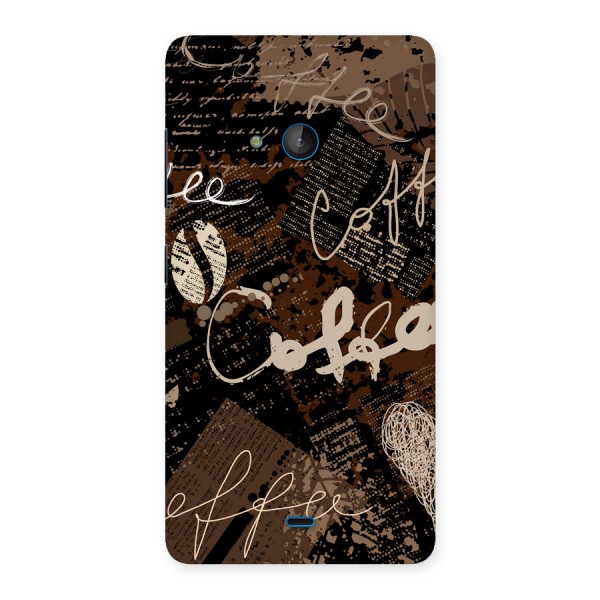 Coffee Scribbles Back Case for Lumia 540