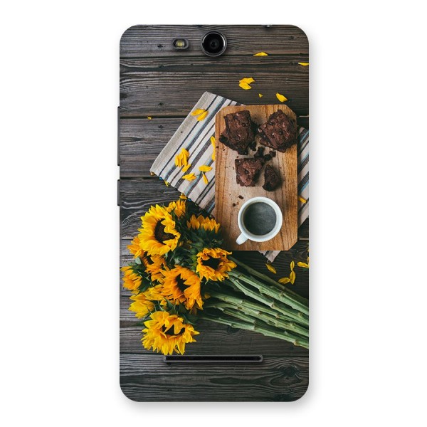 Coffee and Flowers Back Case for Micromax Canvas Juice 3 Q392