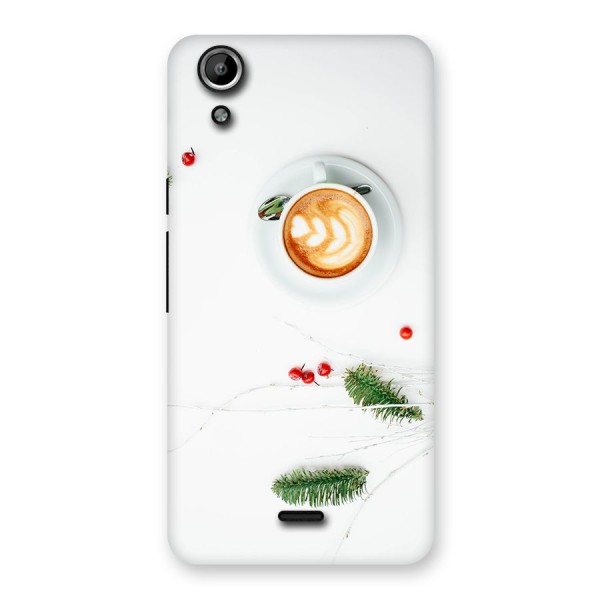 Coffee and Leafs Back Case for Micromax Canvas Selfie Lens Q345