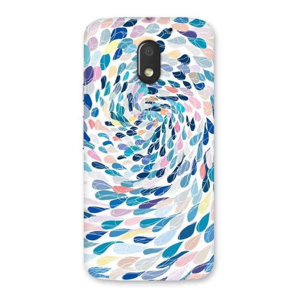Color Droplets Swirls Back Case for Moto E3 Power