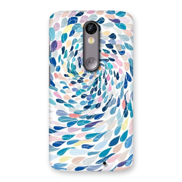 Color Droplets Swirls Back Case for Moto X Force