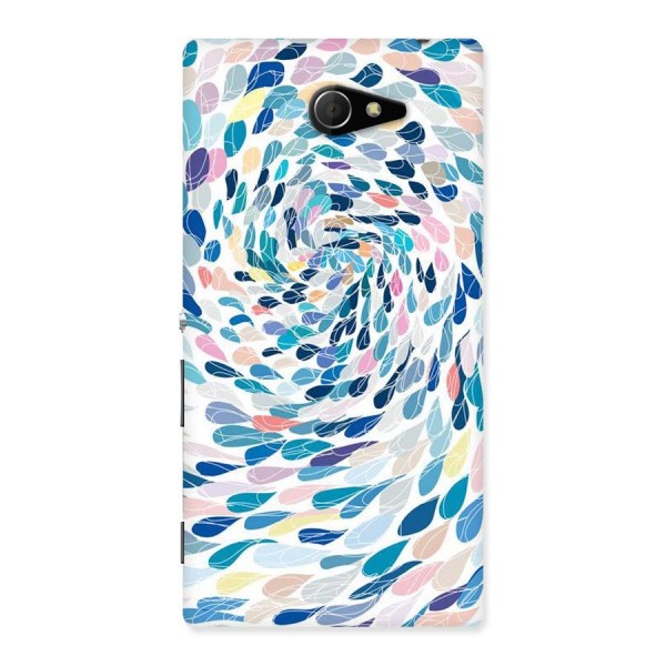 Color Droplets Swirls Back Case for Sony Xperia M2