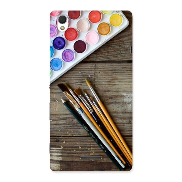 Color Palette and Brush Back Case for Sony Xperia T3