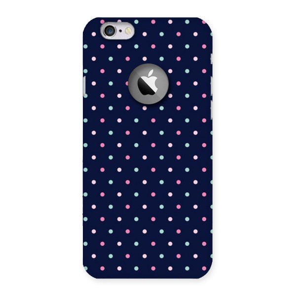Colorful Dots Pattern Back Case for iPhone 6 Logo Cut