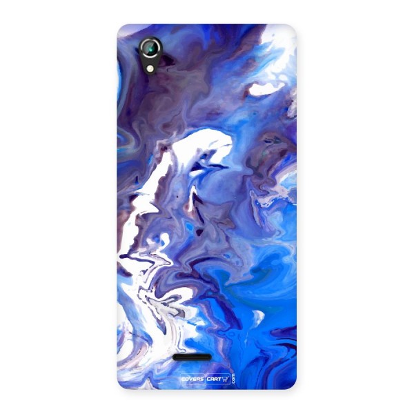 Cool Blue Marble Texture Back Case for Lava Iris 800