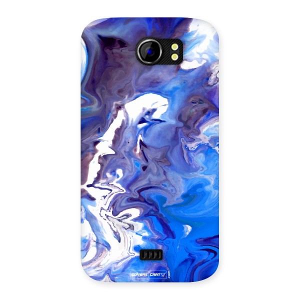 Cool Blue Marble Texture Back Case for Micromax Canvas 2 A110