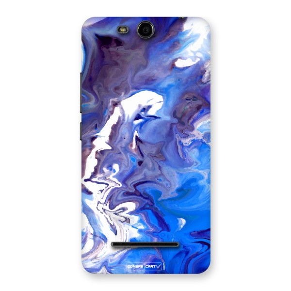 Cool Blue Marble Texture Back Case for Micromax Canvas Juice 3 Q392