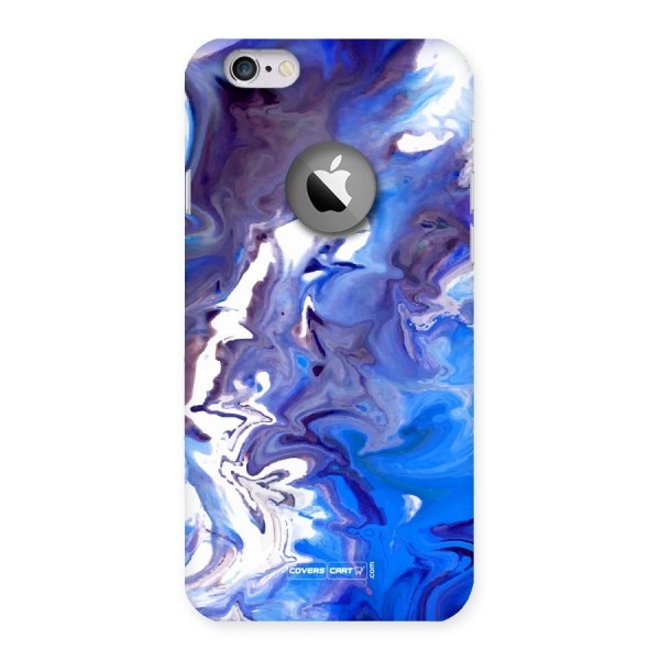 Cool Blue Marble Texture Back Case for iPhone 6 Logo Cut