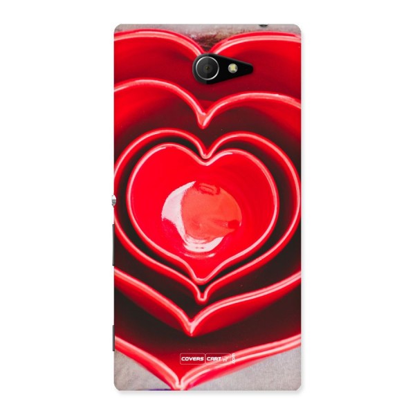 Crazy Heart Back Case for Sony Xperia M2