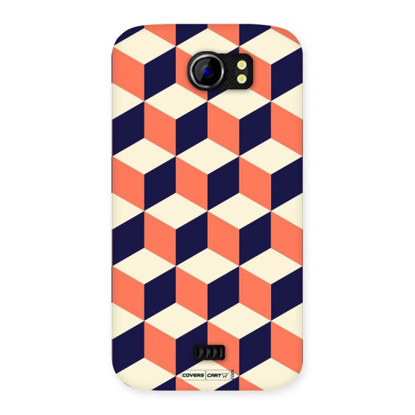 Cube Pattern Back Case for Micromax Canvas 2 A110