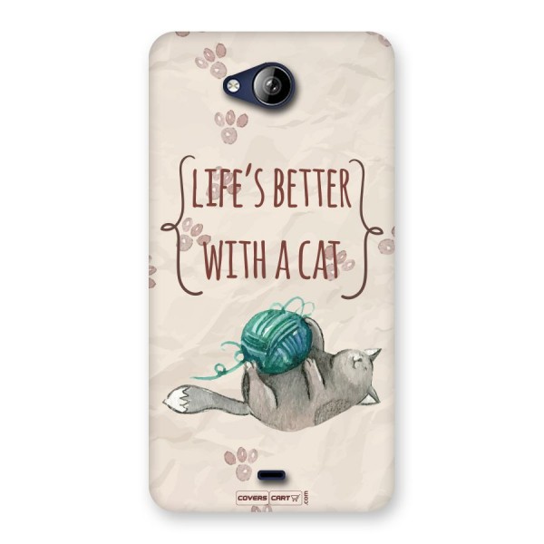 Cute Cat Back Case for Canvas Play Q355