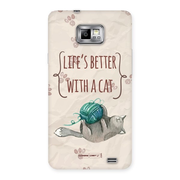 Cute Cat Back Case for Galaxy S2