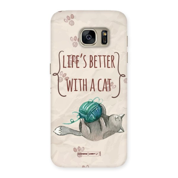 Cute Cat Back Case for Galaxy S7