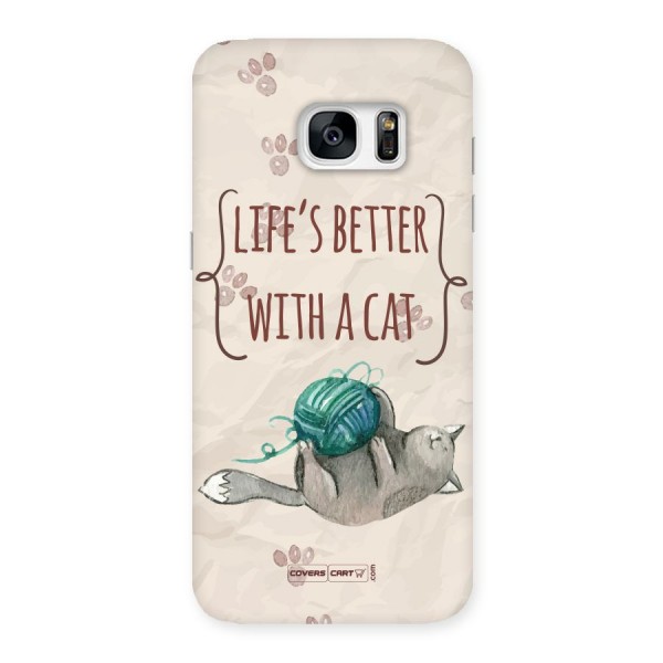 Cute Cat Back Case for Galaxy S7 Edge