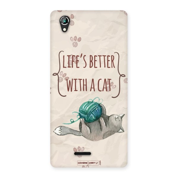 Cute Cat Back Case for Lava Iris 800