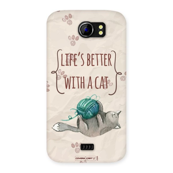 Cute Cat Back Case for Micromax Canvas 2 A110