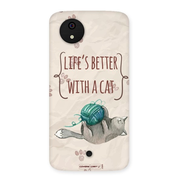 Cute Cat Back Case for Micromax Canvas A1