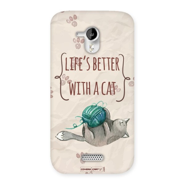 Cute Cat Back Case for Micromax Canvas HD A116