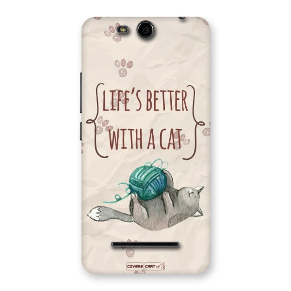Cute Cat Back Case for Micromax Canvas Juice 3 Q392