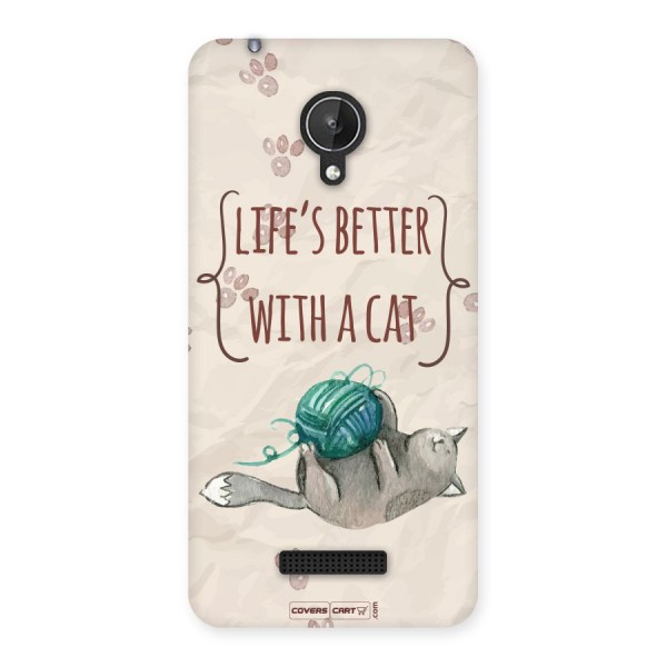 Cute Cat Back Case for Micromax Canvas Spark Q380