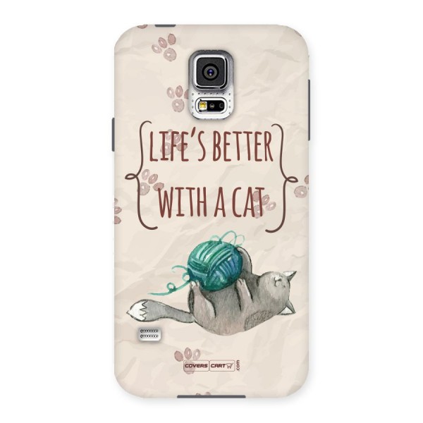Cute Cat Back Case for Samsung Galaxy S5