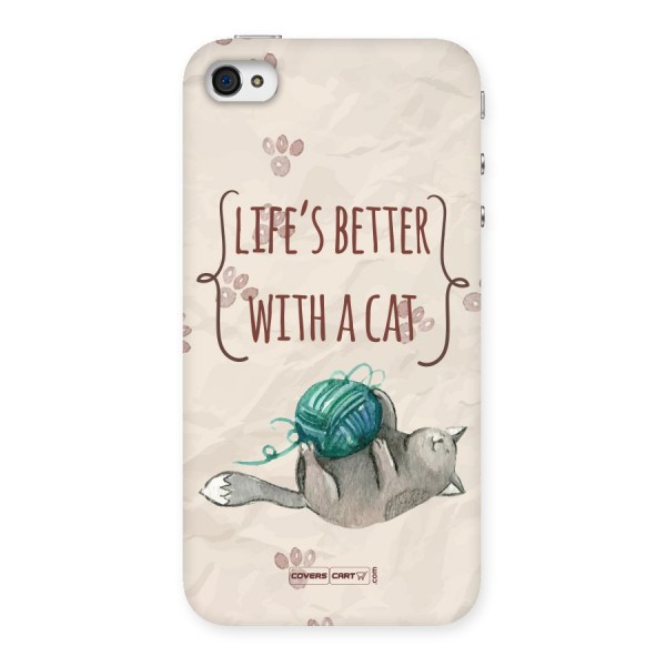 Cute Cat Back Case for iPhone 4 4s