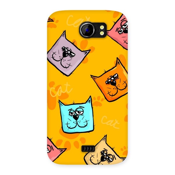 Cute Cat Pattern Back Case for Micromax Canvas 2 A110